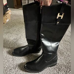 TOMMY HILFIGER Women's Shyenne Equestrian Boots Black Size 6.5 NWOT